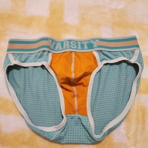 Varsity mesh/cotton brief